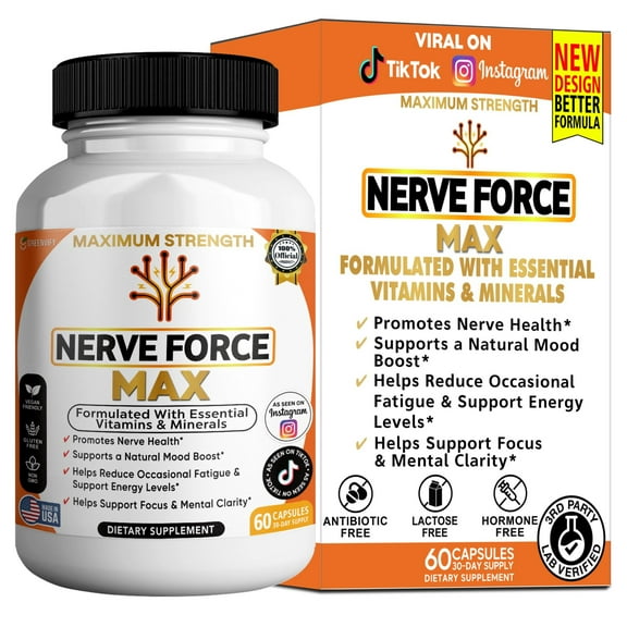 GreenVify Nerve Force Max Advanced Daily Nerve Wellness & Nutritional Support Formula