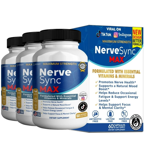GreenVify Nerve Sync Max  Advanced Daily Nerve Wellness & Nutritional Support