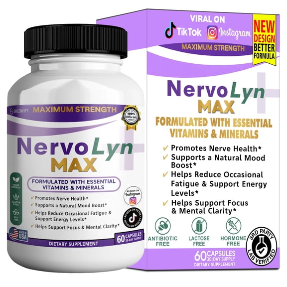 GreenVify Nervolyn Max Calming Wellness & Relaxation Support Formula