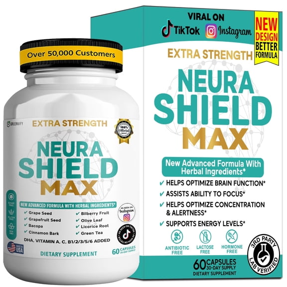GreenVify Neura Shield Max Cognitive & Nerve Support Supplement