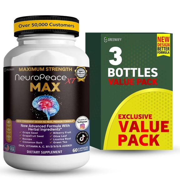 GreenVify Neuro Peace XT Max Relaxation & Cognitive Wellness Support Supplement
