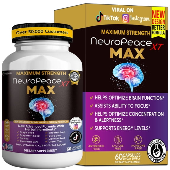 GreenVify Neuro Peace XT Max Relaxation & Cognitive Wellness Support Supplement