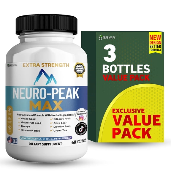 GreenVify Neuro Peak Max – Daily Brain & Cognitive Wellness Support Supplement