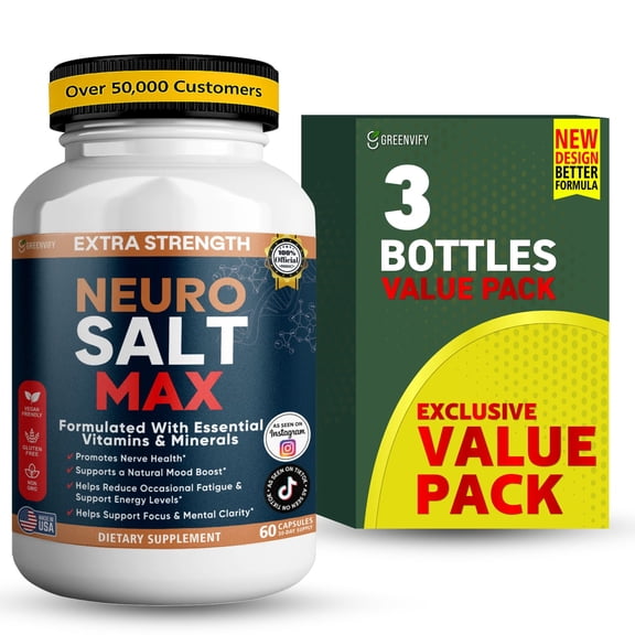 GreenVify Neuro Salt Max Cognitive & Daily Energy Support Supplement