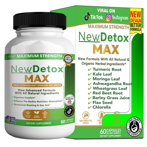GreenVify New Detox Max Daily Cleansing & Wellness Support Formula,
