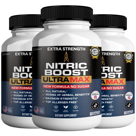 GreenVify Nitric Boost Ultra Max Maca Root Supplement for Men with ...