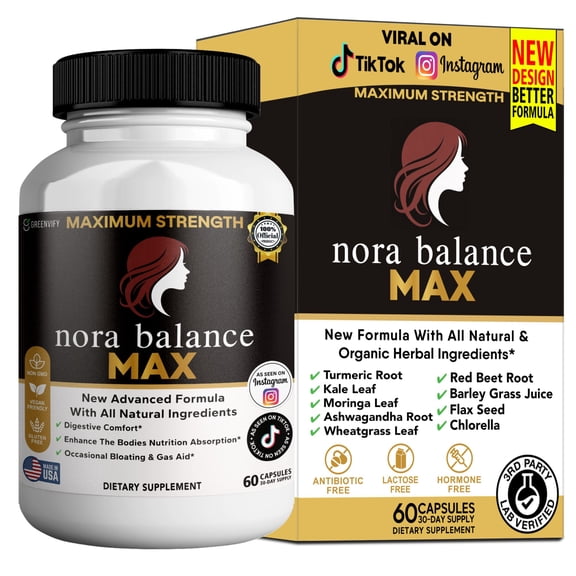 GreenVify Nora Balance Max  Womens Daily Wellness & Lifestyle Support Supplement, Adult Nutritional Formula