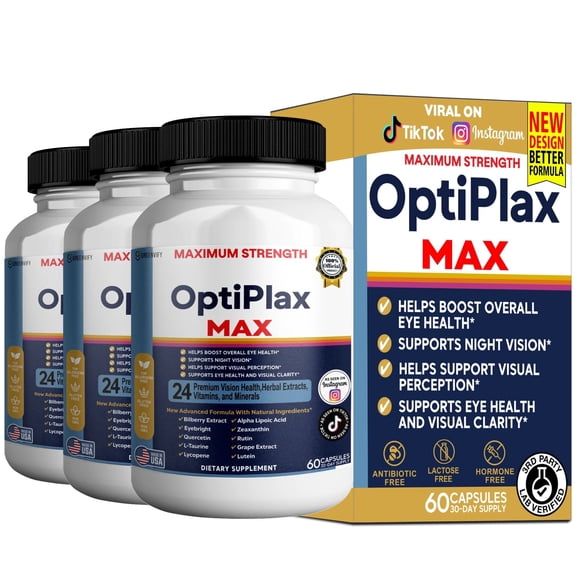 GreenVify OptiPlax Max Eye Health Support Supplement  Vision  with Vitamins, Minerals & Antioxidants