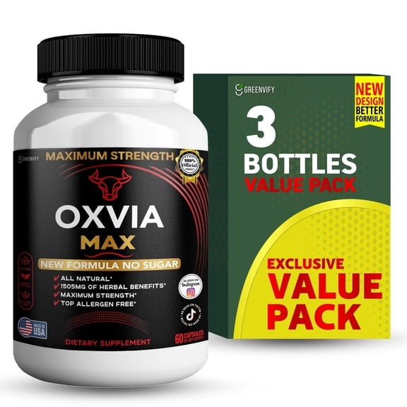 GreenVify Oxvia Max Daily & Lifestyle Support Supplement, Adult Nutritional Formula