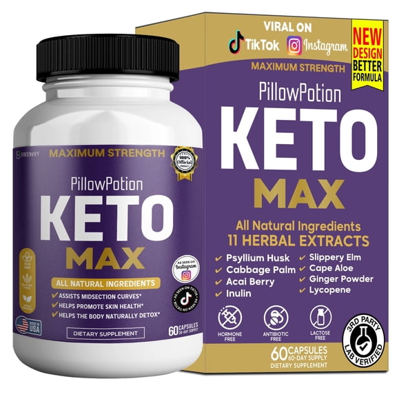 GreenVify Pillowpotion Keto Max Dietary Supplement Capsules – Keto Support Formula