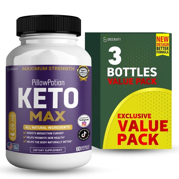 GreenVify Pillowpotion Keto Max Dietary Supplement Capsules – Keto Support Formula