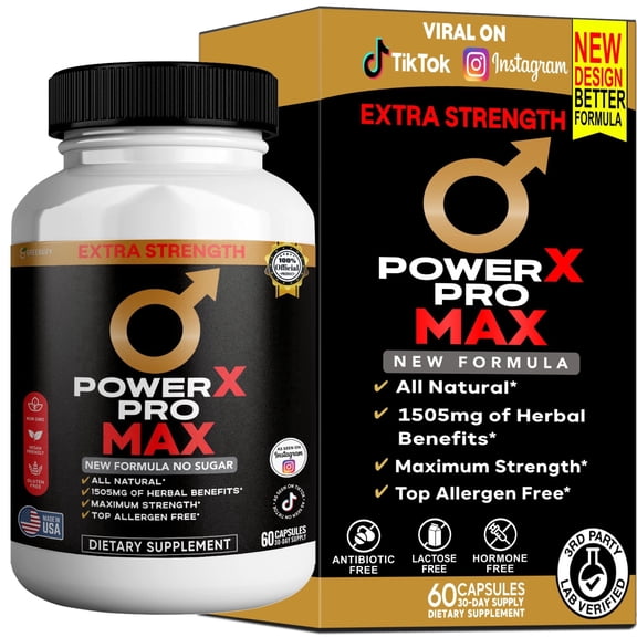 GreenVify PowerX Pro Max – Men’s Daily Wellness Dietary Supplement, Advanced Vitality, Energy & Performance Support Formula