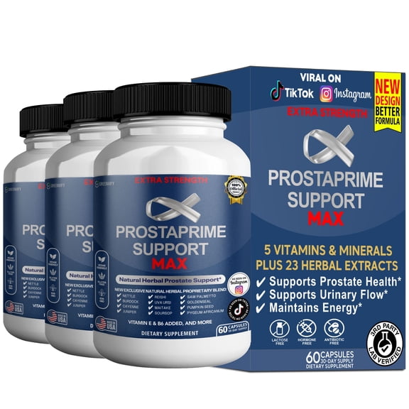 GreenVify Prosta Prime Support Max Men’s Daily Wellness Supplement – Advanced Herbal & Nutrient Blend for Prostate & Vitality Support