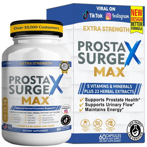 GreenVify Prosta Surge X Max Prostate Health & Men's Wellness Support Supplement