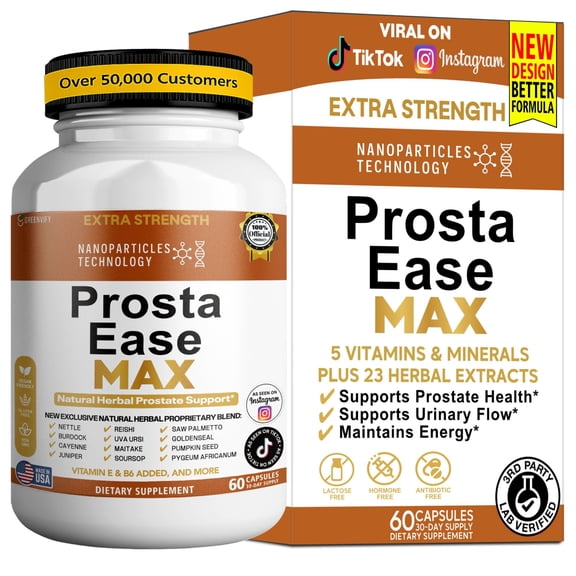 GreenVify ProstaEase Max Prostate Support Supplement – Supports Men’s Health & Urinary Wellness