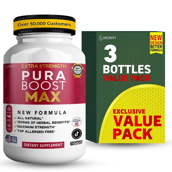 GreenVify Pura Boost Max Daily Energy & Support Supplement