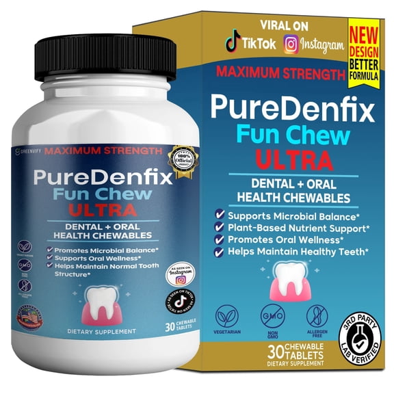 GreenVify PureDenfix Fun Chew Ultra Dietary Supplement Chewables Daily Oral Care & Wellness Support