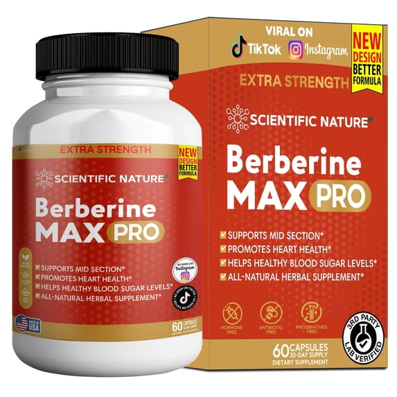 GreenVify Scientific Nature Berberine Max Pro Metabolic Support Supplement – Supports Glucose Metabolism & Daily Wellness
