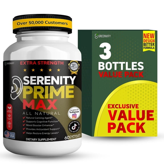 GreenVify Serenity Prime Max Daily Calm & Relaxation Support Supplement