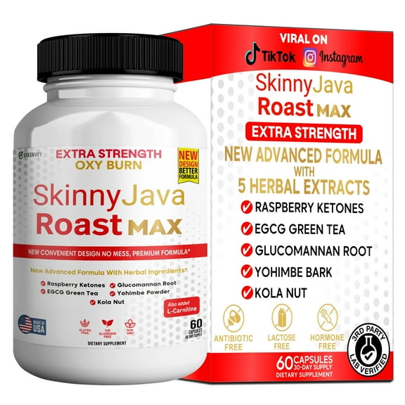 GreenVify Skinny Java Roast Max Premium Metabolic Wellness & Energy Support Coffee Blend,