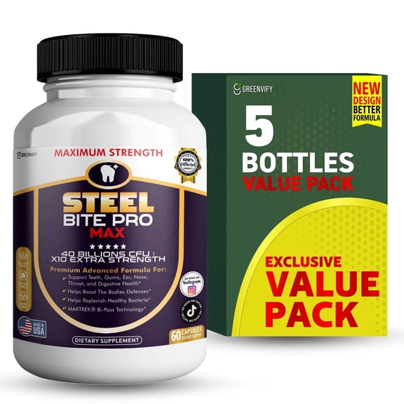 GreenVify Steel Bite Pro Max Oral Health Support Supplement