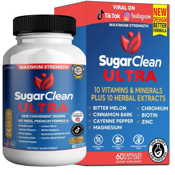 GreenVify Sugar Clean Ultra – Blood Sugar & Metabolic Wellness Support Dietary Supplement