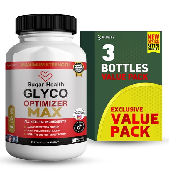 GreenVify SugarHealth Glyco Optimizer Max – Blood Sugar Support Supplement – Metabolism & Glucose Health Formula