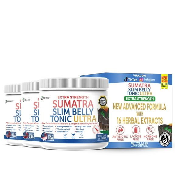 GreenVify Sumatra Slim Belly Tonic Ultra, Advanced Weight Management Powder, 30 Servings