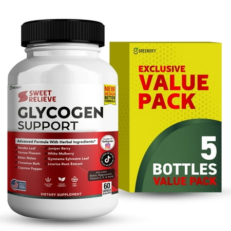 GreenVify Sweet Relief Glycogen Support Capsules, Metabolic & Energy Support Supplement