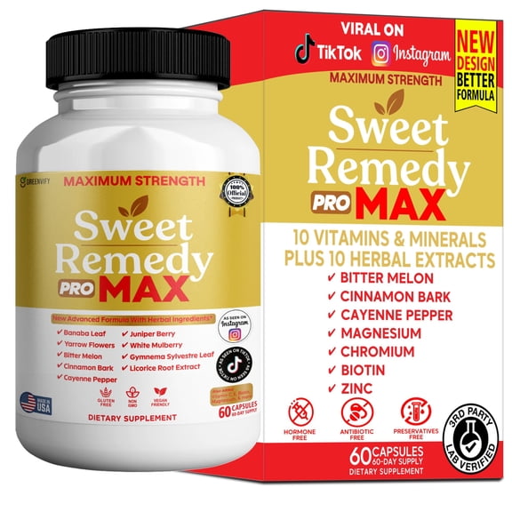 GreenVify Sweet Remedy Pro Max Blood Sugar & Metabolic Balance Support Formula