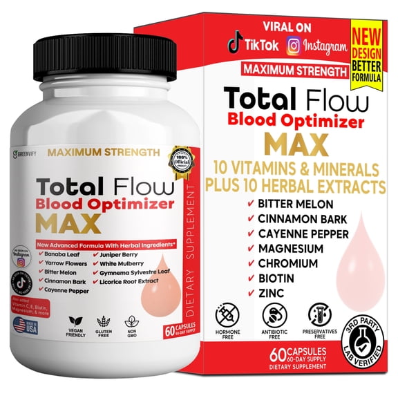 GreenVify Total Flow Capsules Max Daily Vitality & Wellness Support Formula,