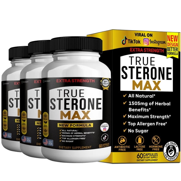 GreenVify True Sterone Max – Men’s Daily Strength, Energy & Vitality Support Supplement