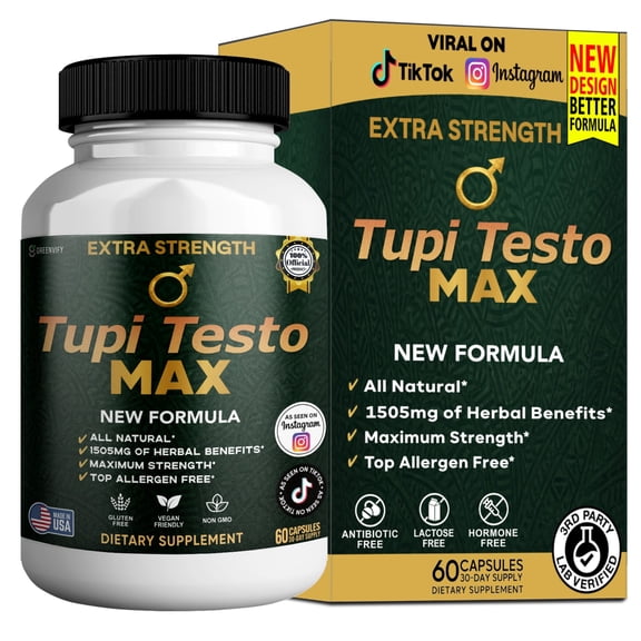 GreenVify Tupi Testo Max Herbal Supplement Capsules