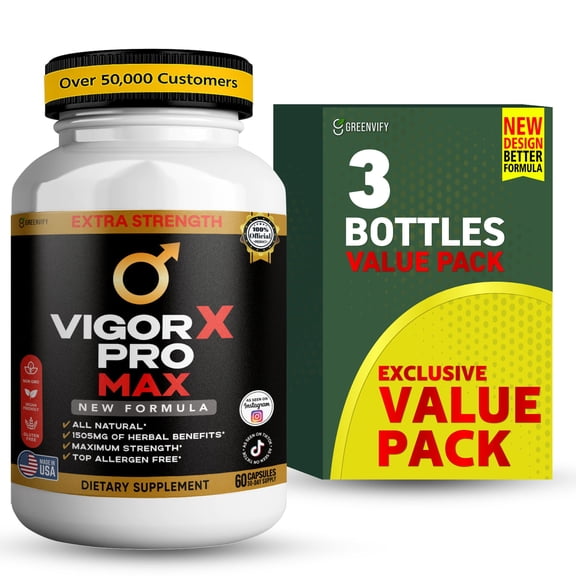 GreenVify VigorX Pro Max Vitality Support Supplement Supports Energy, Stamina & Daily Performance