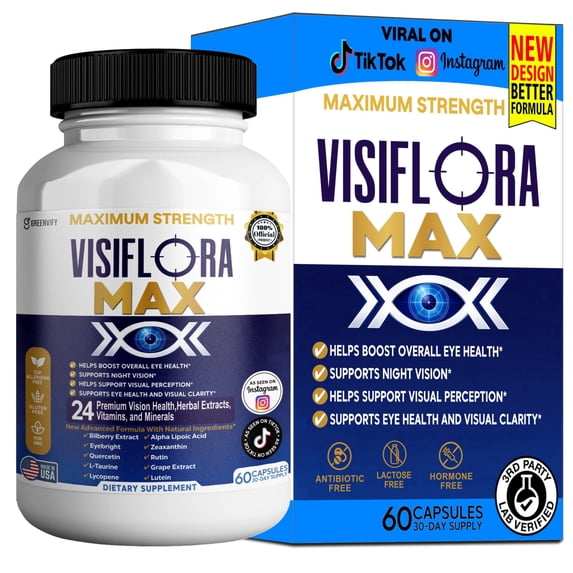 GreenVify VisiFlora Max Eye & Wellness Support Supplement – Supports Vision & Daily Eye Care