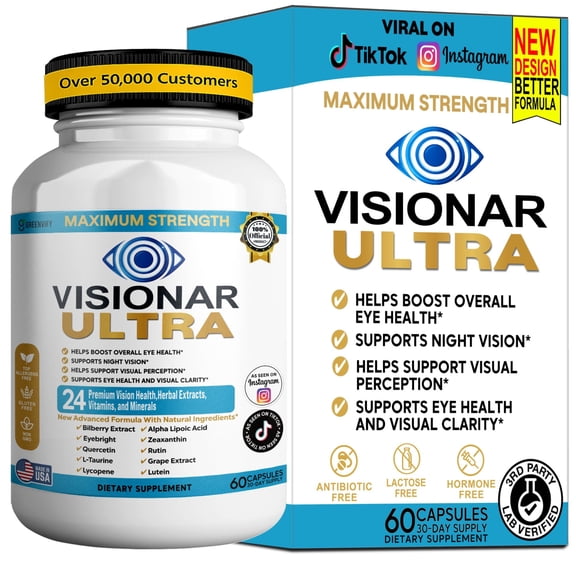 GreenVify Visionar Ultra Eye Support Dietary Supplement – Advanced Vision & Eye Health Formula