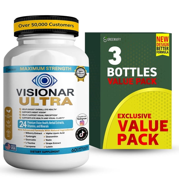 GreenVify Visionar Ultra Eye Support Dietary Supplement – Advanced Vision & Eye Health Formula