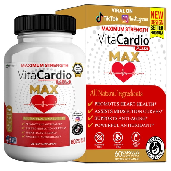 GreenVify VitaCardio Plus Max – Heart Health & Circulatory Wellness Support Formula