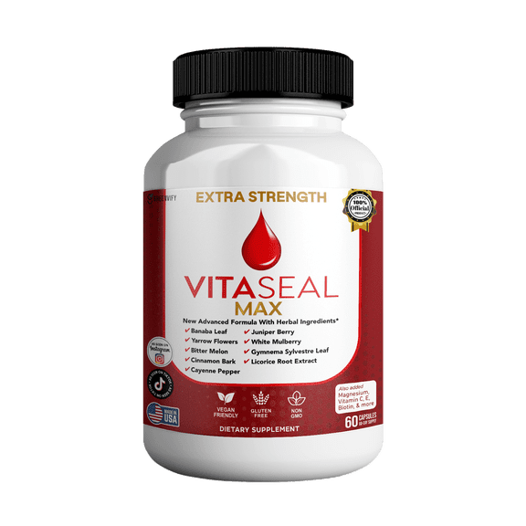 GreenVify VitaSeal Max Glucose Metabolism Support Supplement with Chromium, Cinnamon & Bitter Melon, 60 Capsules