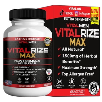 Vigortrix Men's Vitality Pills - Natural Energy & Stamina Support 60ct