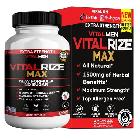 GreenVify VitalMen VitalRize Max – Advanced Men’s Wellness, Energy & Vitality Support Supplement