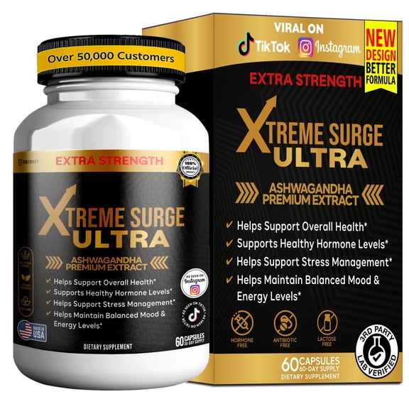 GreenVify Xtreme Surge Ultra Dietary Supplement Capsules for Men Daily Nutritional Supplement Easy-to-Swallow Capsules