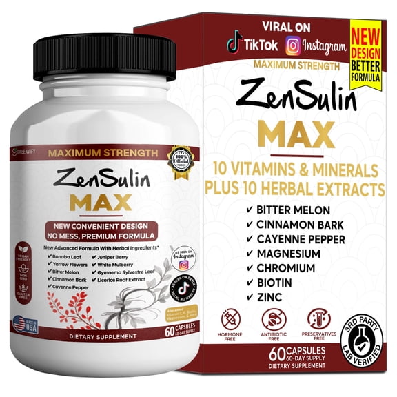 GreenVify ZenSulin Max – Daily Glucose Metabolism & Wellness Support Supplement