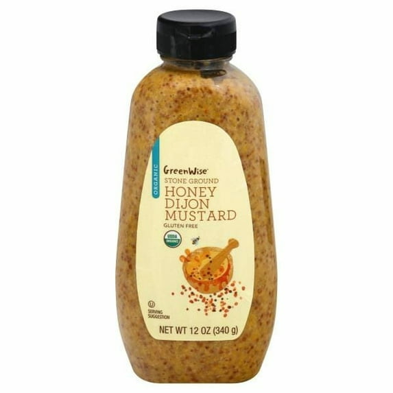 GreenWise Mustard Organic Stone Ground Honey Dijon 12 oz (Pack of 2)