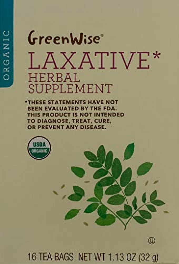 GreenWise Organic Laxative Herbal Supplement, Senna Leaf Peppermint