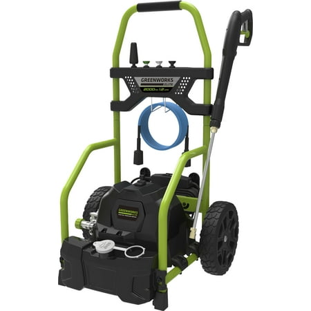 Greenworks - Electric Pressure Washer up to 2000 PSI at 1.3 GPM - Green