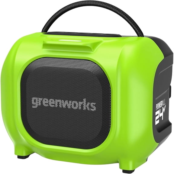 Greenworks 24V Bluetooth Compact Speaker, AC/DC Wireless Portable Worksite Speaker, Tool Only
