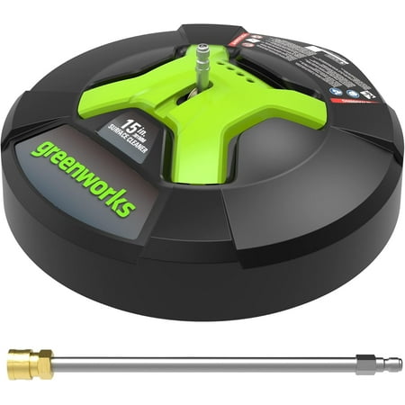 Greenworks - 15" Pressure Washer Surface Cleaner Attachment (3100 PSI MAX) - Black/Green