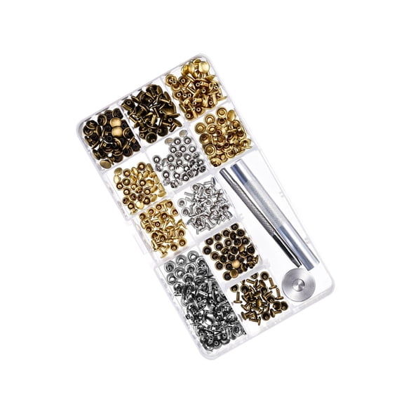 Greenadscape 1 Storage Box Metal Snap Button Kit for Handymen Assorted Color Iron Material