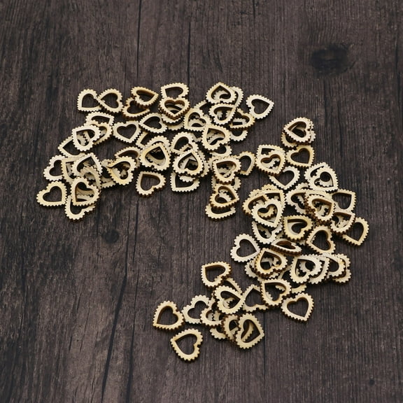 Greenadscape 100Pcs Mini Wood Hearts For Diy Craft And Valentine S Day Decorative Accessories